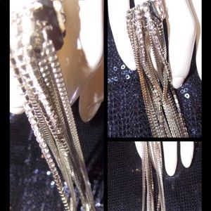 Silver Long Dangling Adjustable Ring